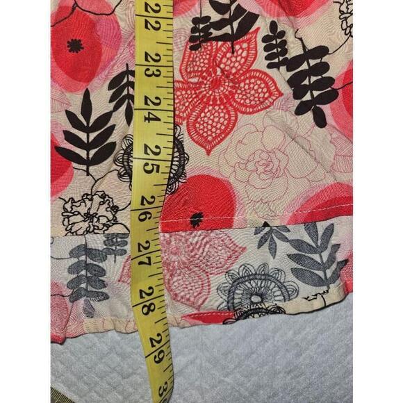 Matilda Jane Floral Tunic Blouse Women's Size Medium (M) Red Pink Black Multi - Picture 9 of 10